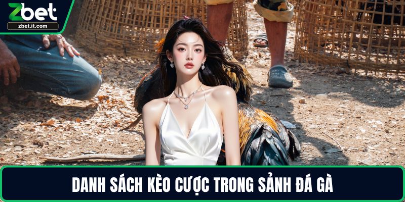 Danh sách kèo cược trong sảnh đá gà